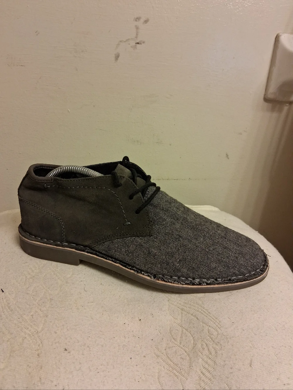 Men's Gray KENNETH COLE REACTION Herringbone Lace-Up Shoes size 11 M
